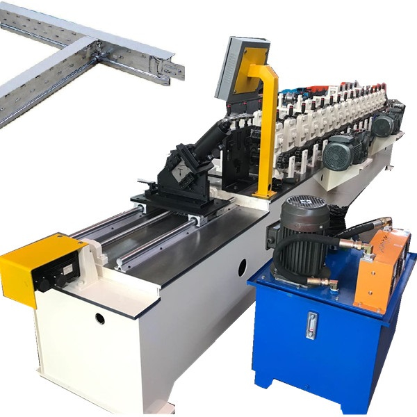 Automatische Stahl-T-Stab-Profiliermaschine, Deckensystem-T-Gitter-Herstellungsmaschine